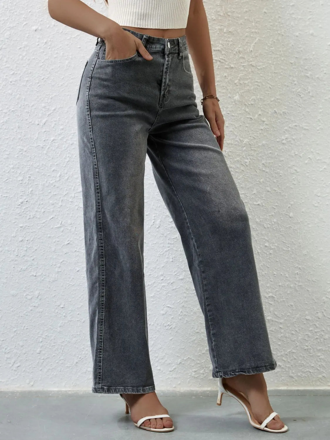 High Rise Wide Leg Jeans
