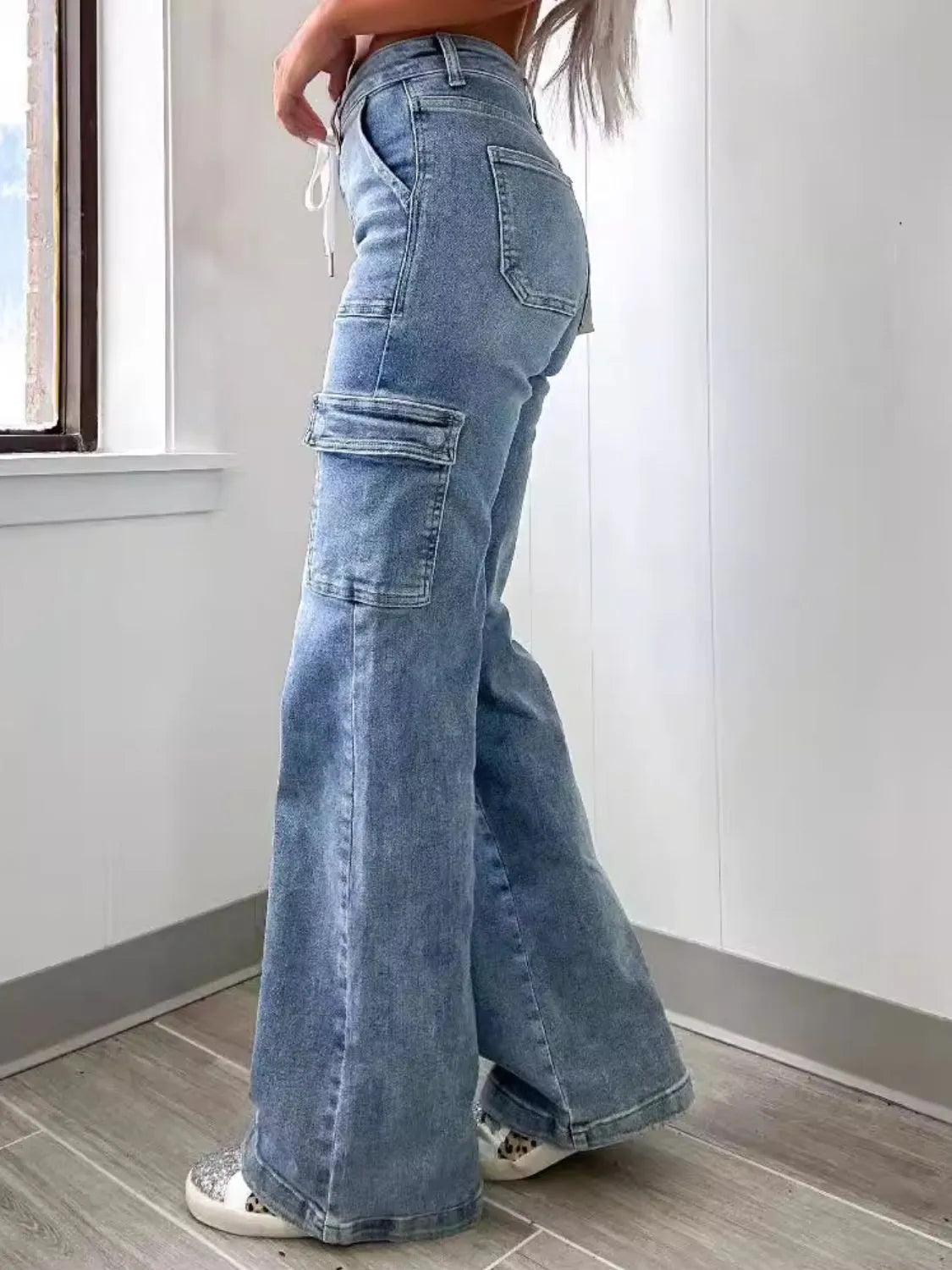Washed Jeans with Pockets